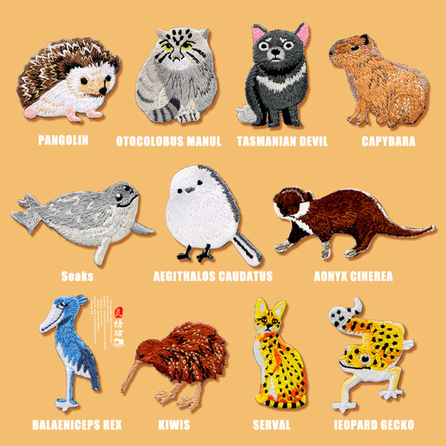 Streetwear Brand Stickers - 1 Pc Embroidered Cute Rare Animal
