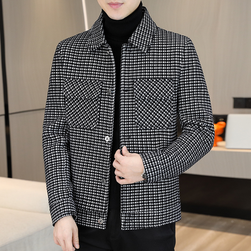 Streetwear Brand China - Brand Winter Plaid Woolen Jackets Men