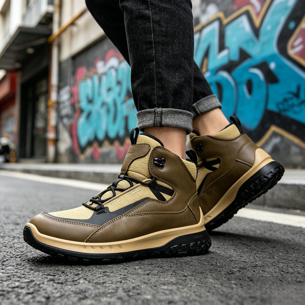 High Top Leather Shoes Men Lux - огляд і ціна Streetwear Outdoor Brand