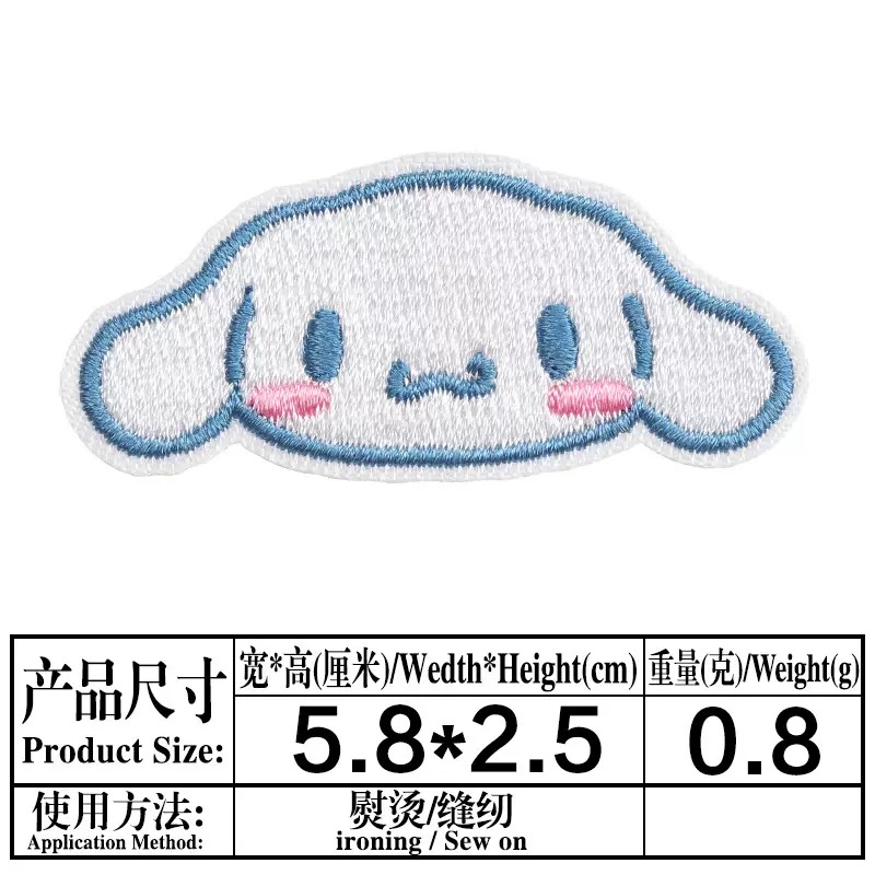 New Sanrio Kawaii Embroideried - огляд і ціна Streetwear Brand Stickers