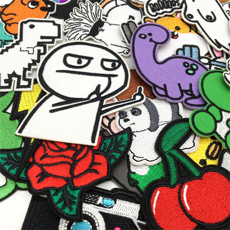 10/15pcs Amine Patches Lot Emb - огляд і ціна Streetwear Brand Stickers