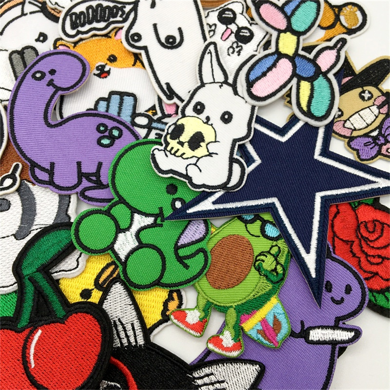 10/15pcs Amine Patches Lot Emb - огляд і ціна Streetwear Brand Stickers