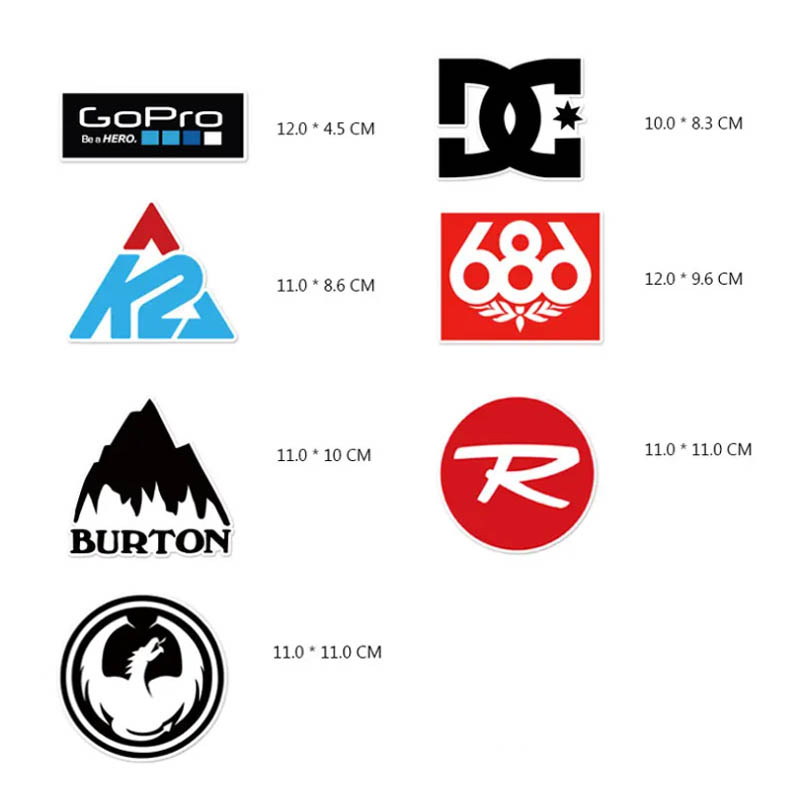 7 Pcs/Set Outdoor Skiing Brand - огляд і ціна Streetwear Brand Stickers
