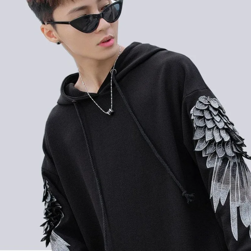 Sweatshirt for Men Hooded Embr - огляд і ціна Streetwear Outdoor Brand